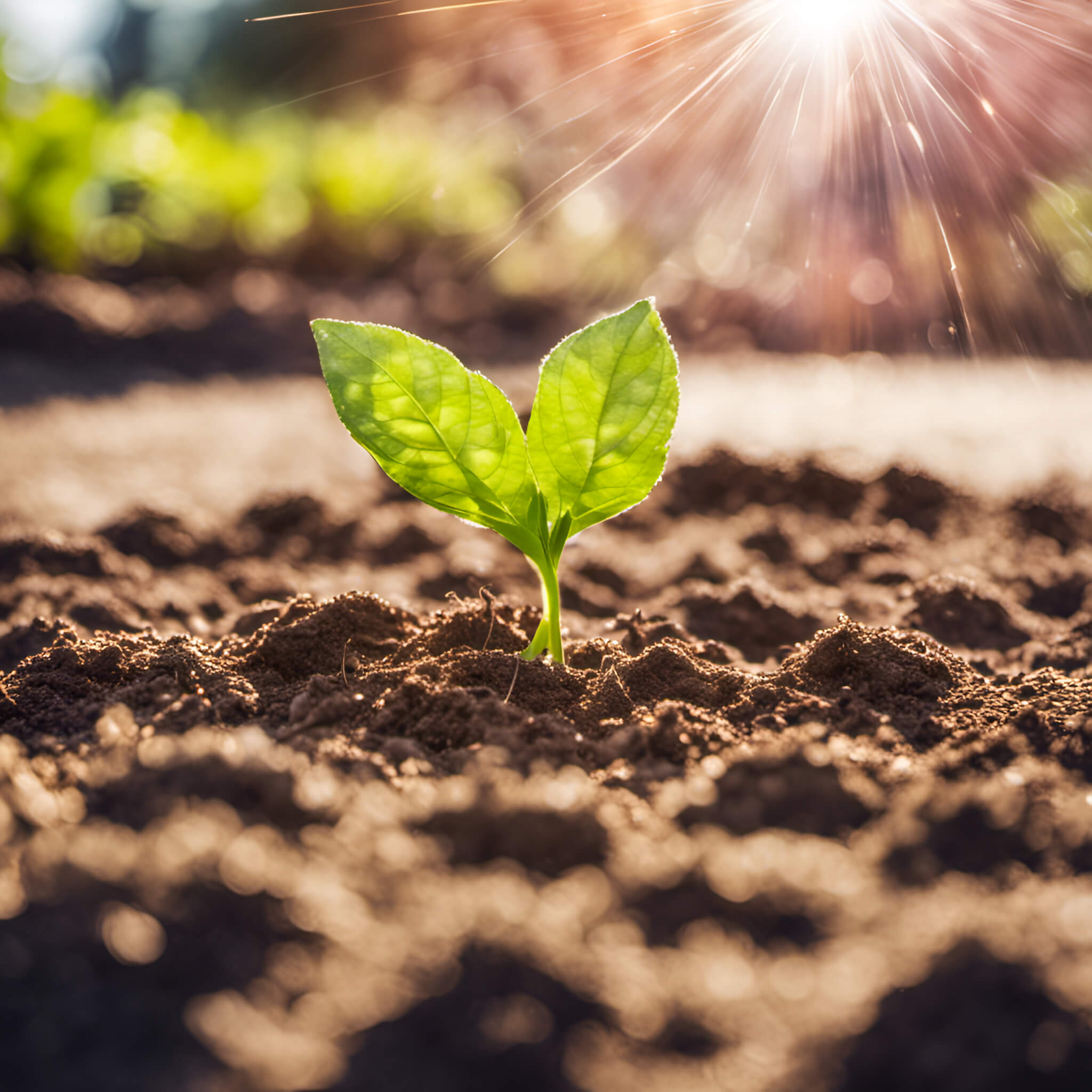 Jonge plant in de aarde als symbool voor duurzaamheid